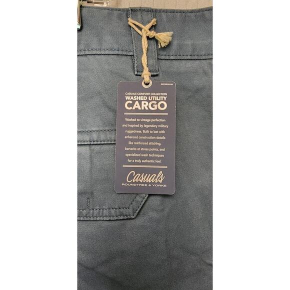 Roundtree Casual Big Man Cargo 10" Short Blue Size 50W - Picture 5 of 6
